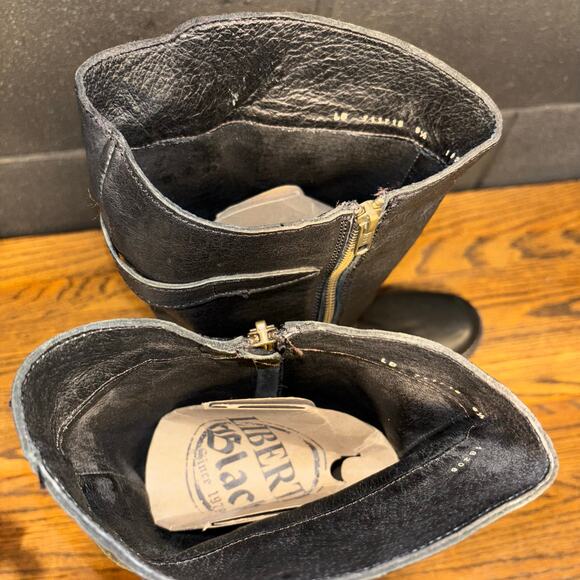 Liberty Black Women’s Black Leather Riding Boots Size 9.5 Handmade Mexico Zip - Picture 13 of 13